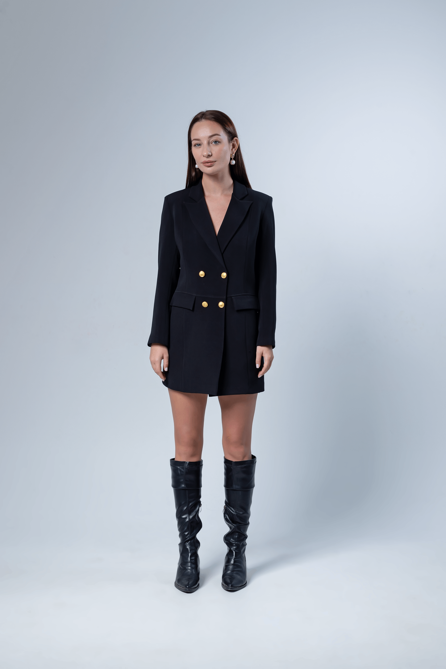 Double Breasted Blazer Dress