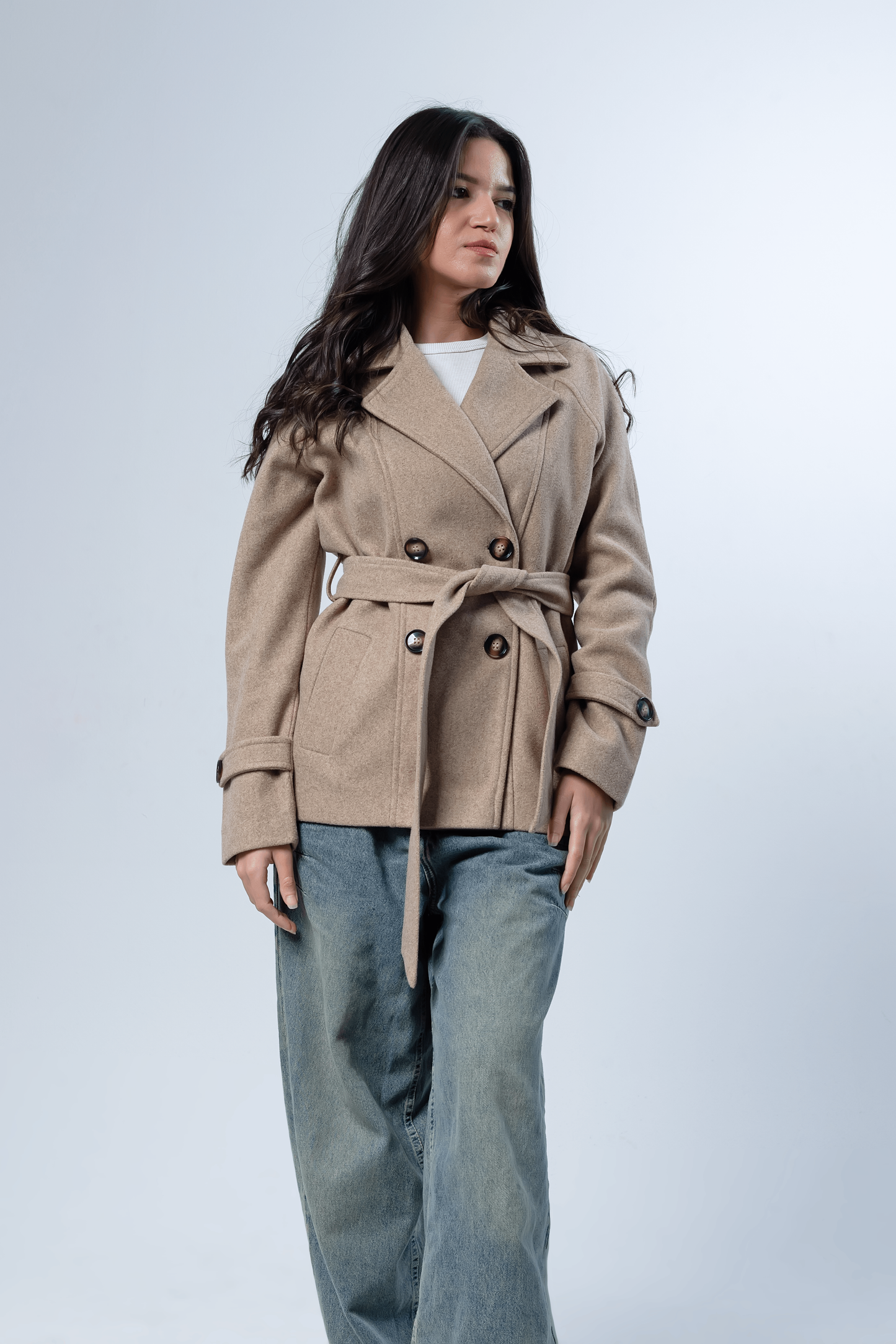 Belted Short Coat